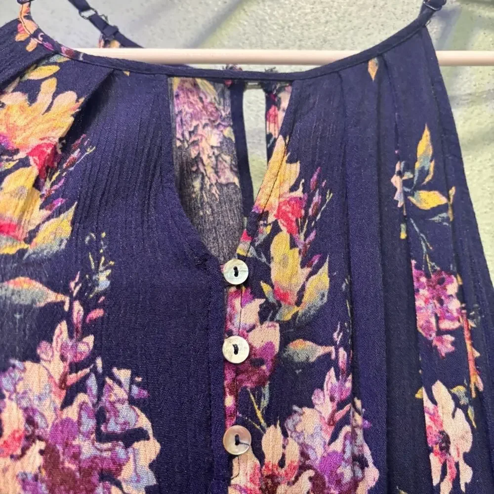 Staccato Women’s Pink and Blue Floral Patterned Halter Sundress Size S - Picture 2 of 7